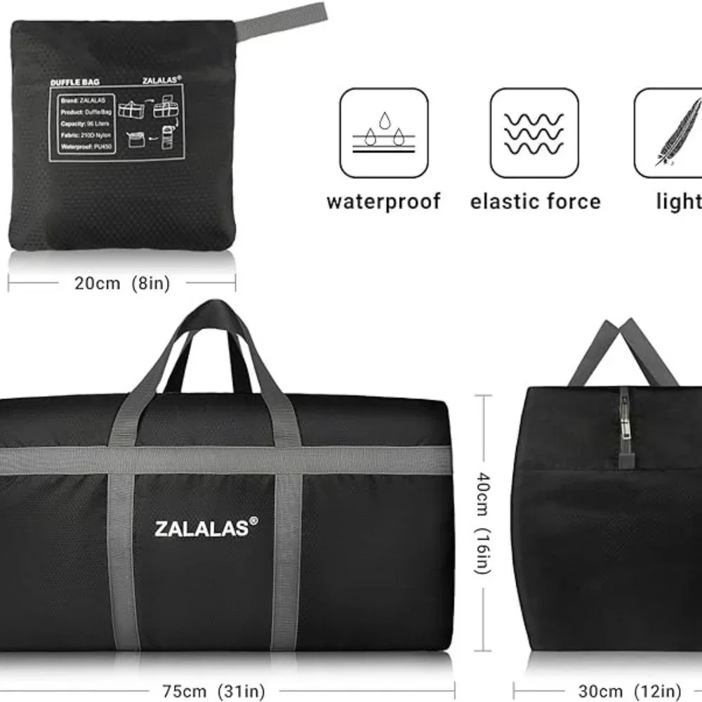 96l Foldable Extra Large Duffel bag Lightweight